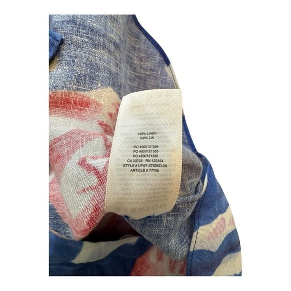 Aritiza | Babaton Tahoma Linen Floral Watercolour Pattern Blouse - Size Small - Picture 9 of 15